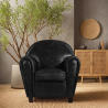 Buy Club Armchair - Premium Leather Black 54287 - prices